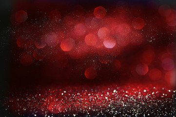 Fototapeta na wymiar Red glitter vintage lights background