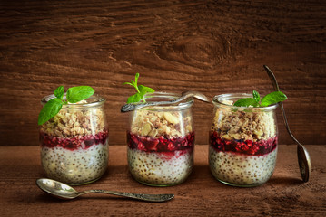 Super food - healthy chia seed pudding © dominikab