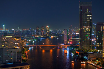 Fototapeta premium Bangkok city at twilight