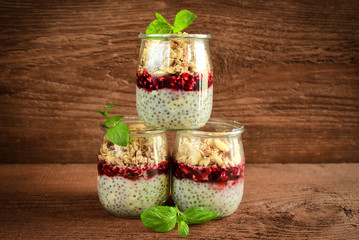 Super food - healthy chia seed pudding
