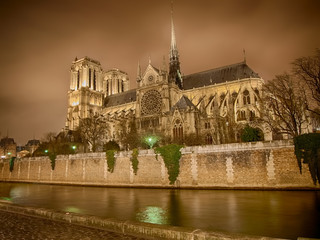 Fototapeta na wymiar Notre Dame de paris in night