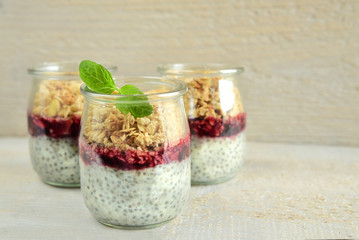 Super food - healthy chia seed pudding