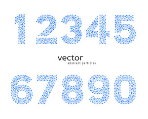 Vector abstract illustration of numbers.