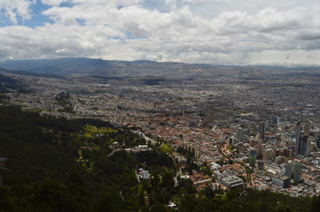 View from Monserrate mountain in Bogota, Colombia