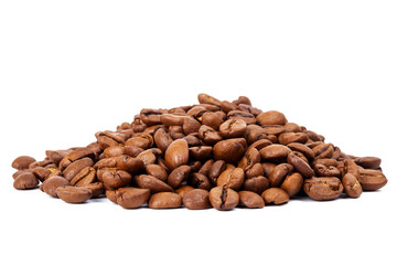 Pile of roasted coffee beans