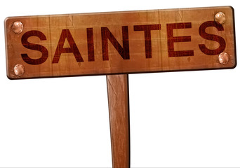 saintes road sign, 3D rendering