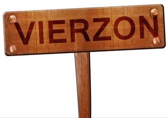 vierzon road sign, 3D rendering