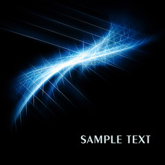 Light blue fractal on black