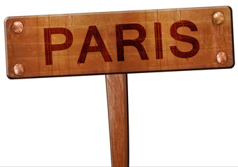 paris road sign, 3D rendering