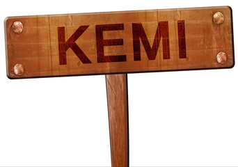 Kemi road sign, 3D rendering