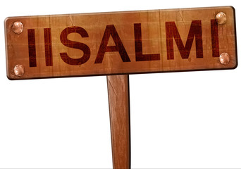 Iisalmi road sign, 3D rendering