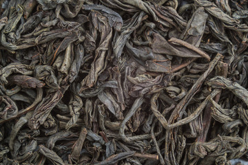 texture of the sheet of black tea
