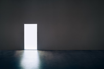 Light door in dark room