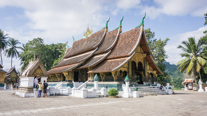 Fototapeta premium Luang Prabang, Laos - December 3, 2015: Wat Chiang Tong, Luang Prabang, Laos