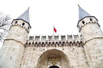 The Gate of Salutations at Topkapi Palace, the Former Residence of Ottoman Sultans, in Istanbul, Turkey