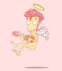 Cupid cartoon  vector and illustration. valentine day