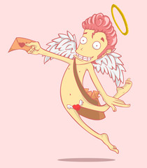 Cupid cartoon  vector and illustration. valentine day