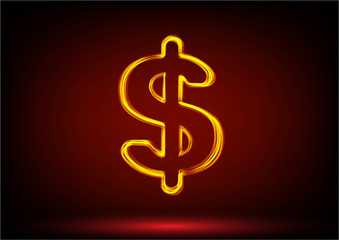 Obraz premium money, Dollar Signs symbol. Vector illustration
