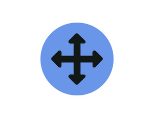 Obraz premium Vector flat modern moving symbol icon