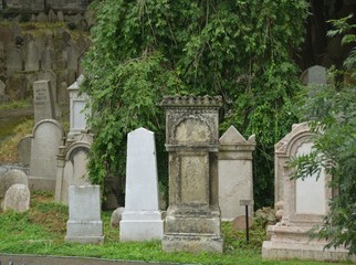 Fototapeta na wymiar The Jewish cemetery in Prague