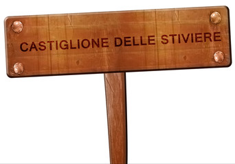 Catiglione delle stiviere road sign, 3D rendering