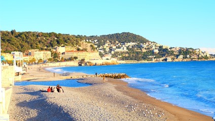 Beach in Nice, Spring