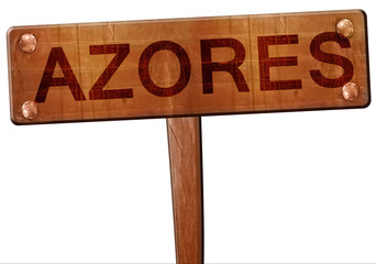 Azores road sign, 3D rendering