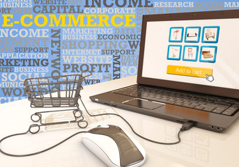 E-commerce, 3d rendering