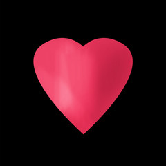 Illustration of red heart, Valentines Day print