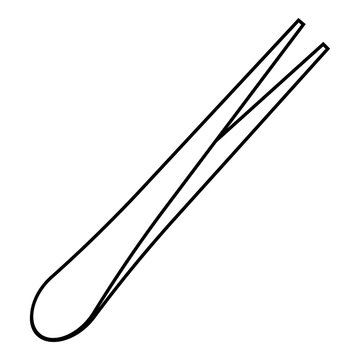 recommend clip art: Eyebrow tweezers icon, outline style