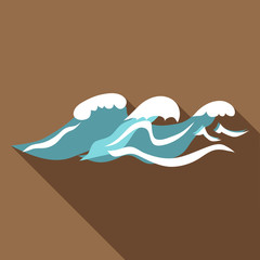 Seaway icon, flat style