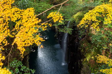 Takachiho Gorge in autumn