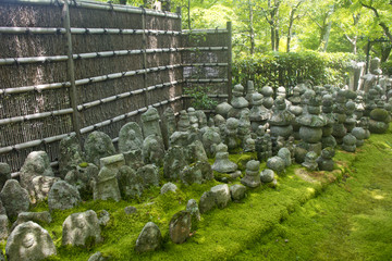 Adashino Nenbutsu-ji cemetery in Arashiyama, Kyoto, Japan