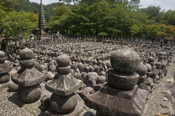 Adashino Nenbutsu-ji cemetery in Arashiyama, Kyoto, Japan