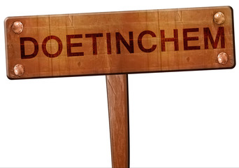 Doetinchem road sign, 3D rendering