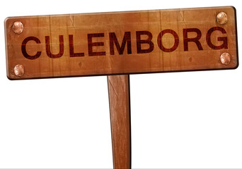 Culemborg road sign, 3D rendering