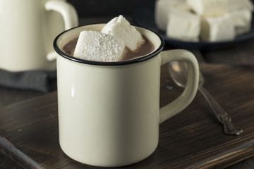Warm Hot Chocolate with Square Marshmallows