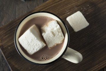 Warm Hot Chocolate with Square Marshmallows