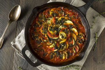 Homemade Ratatoulle with Eggplant and Tomato