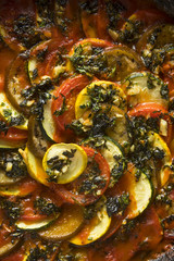 Homemade Ratatoulle with Eggplant and Tomato