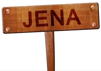 Jena road sign, 3D rendering