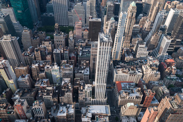 Manhattan skyscrapers aerial