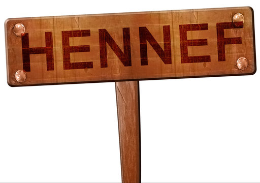 Hennef road sign, 3D rendering