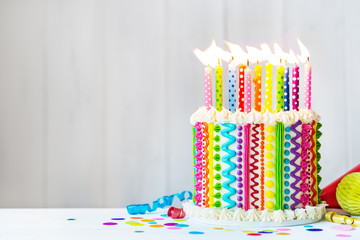 Rainbow birthday cake