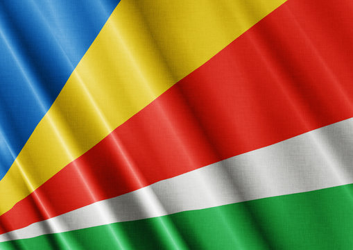 Seychelles waving flag close