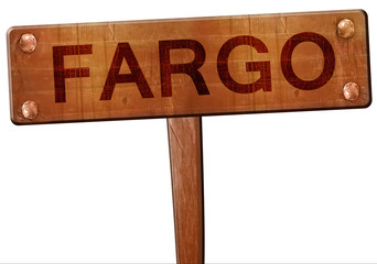 fargo road sign, 3D rendering