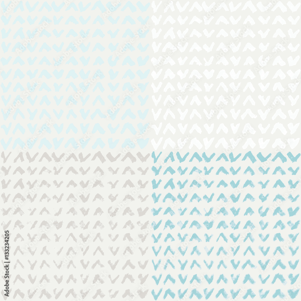 Poster Seamless pattern with hand drawn ticks