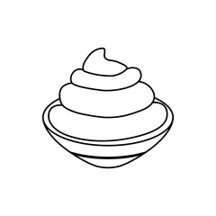 isolated Chantilly cream icon vector illustration graphic design