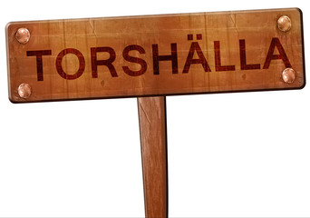 Torshalla road sign, 3D rendering