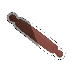 wooden rolling pin icon vector illustration graphic design